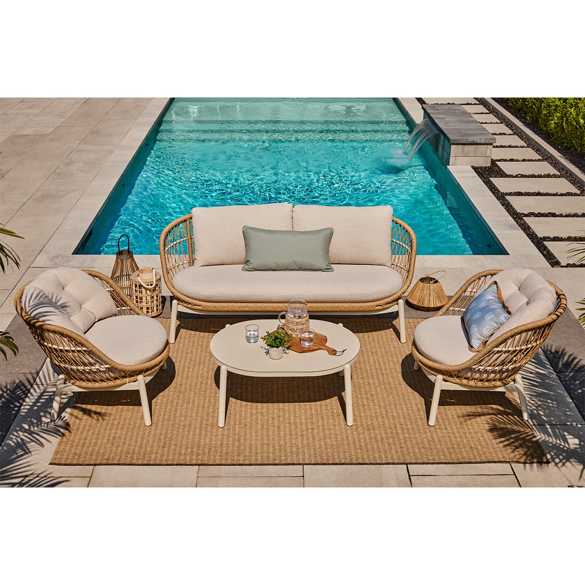 Ensemble conversation Kaya - Crème