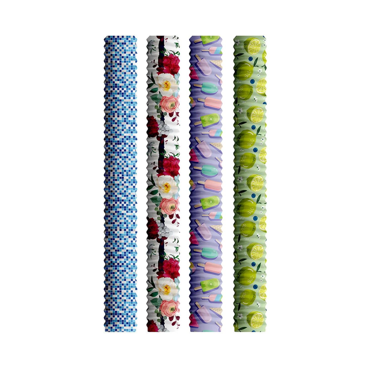 Nouilles Deco assorties - Popsicle/Lime/Bouquet/Tuiles