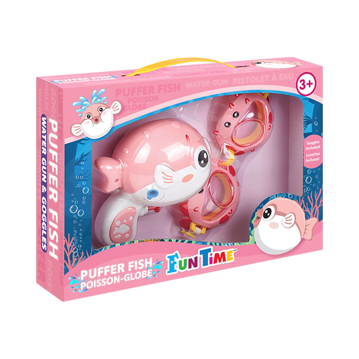 Pistolet à eau poisson avec lunettes de natation
