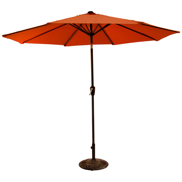 Market umbrella 9' (2,7 m) - Black / Orange