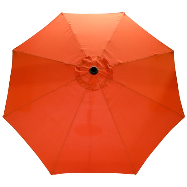 Parasol de marché 9' (2,7 m) - Noir / Orange