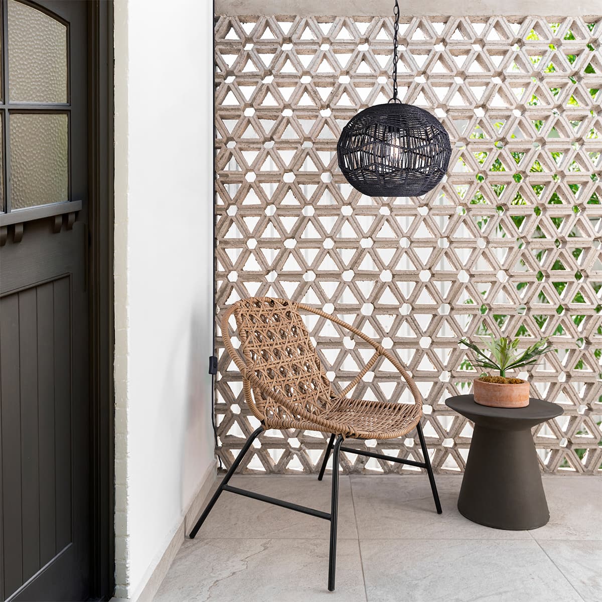 Luminaire suspendu Valence noir