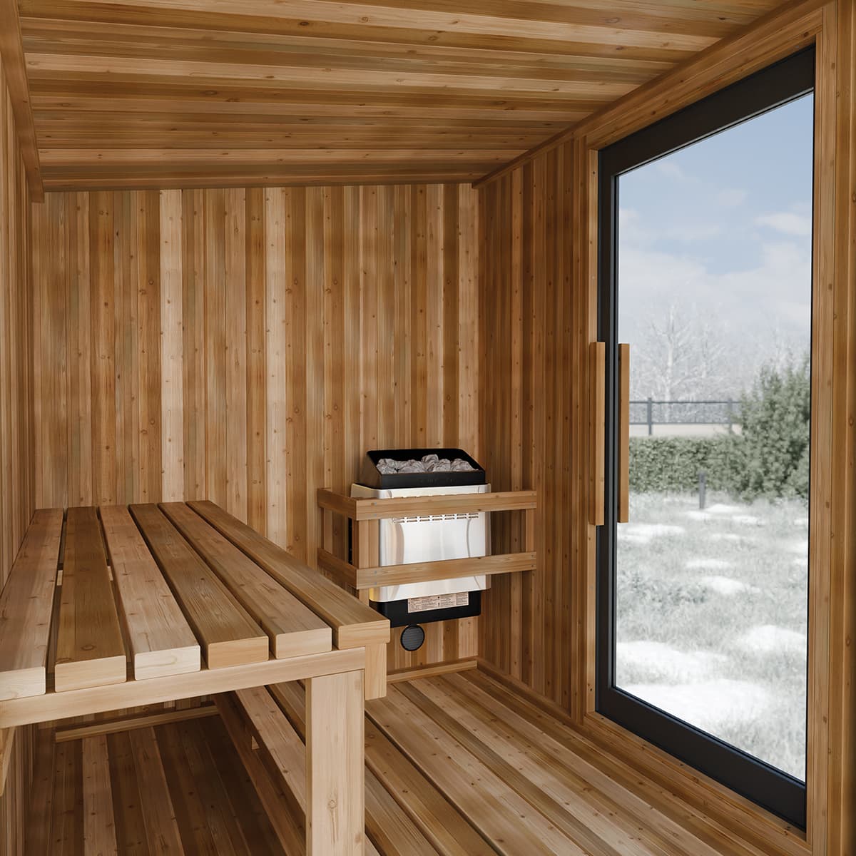 6' x 6' Red Cedar Outdoor Sauna