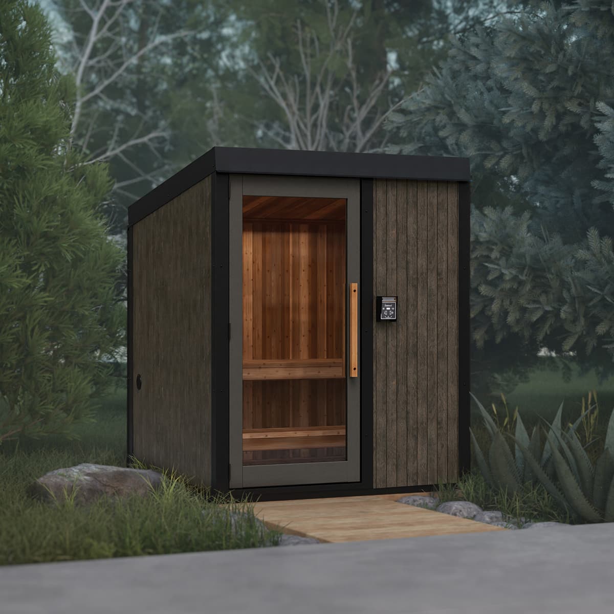 6' x 6' Red Cedar Outdoor Sauna