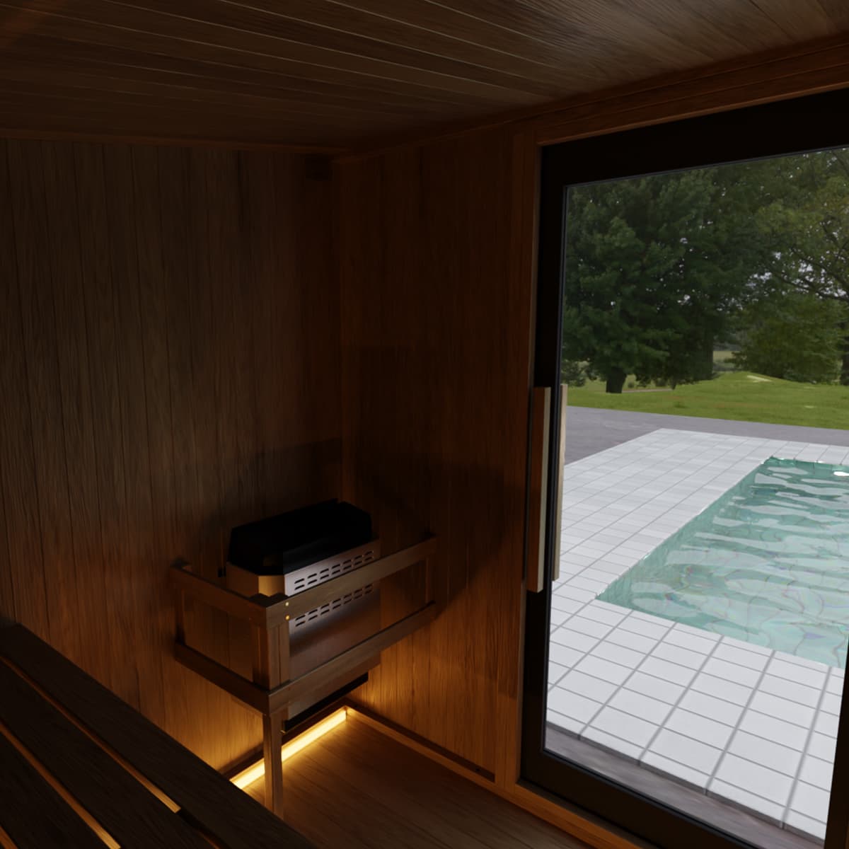 6' x 6' Red Cedar Outdoor Sauna