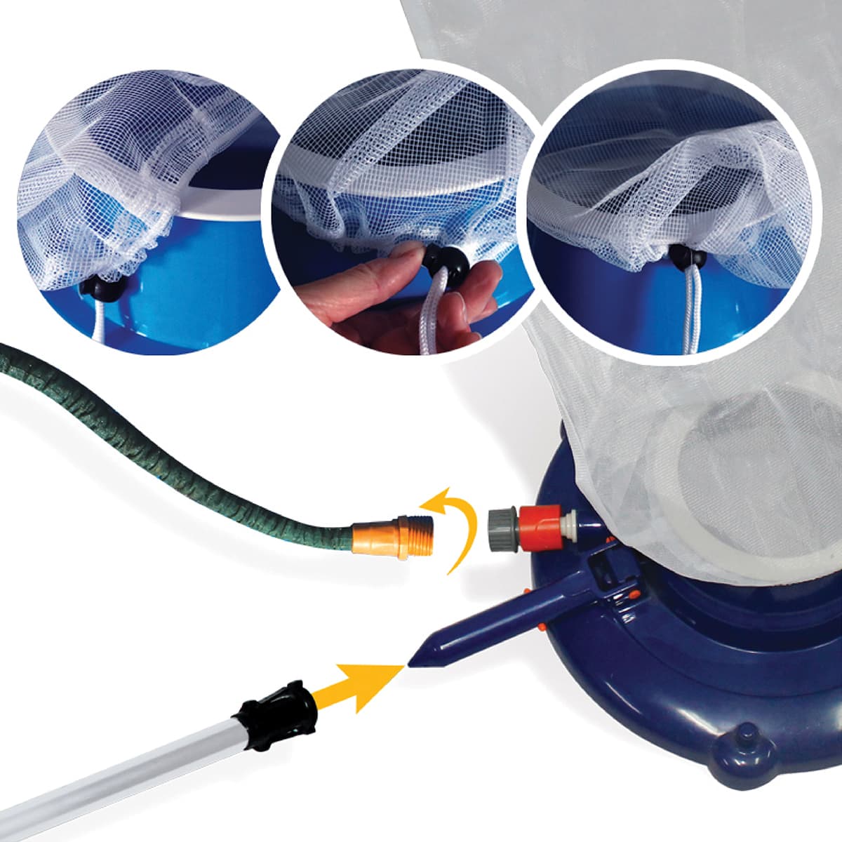 Ramasse-feuilles 38,1 cm sur roues pivotantes