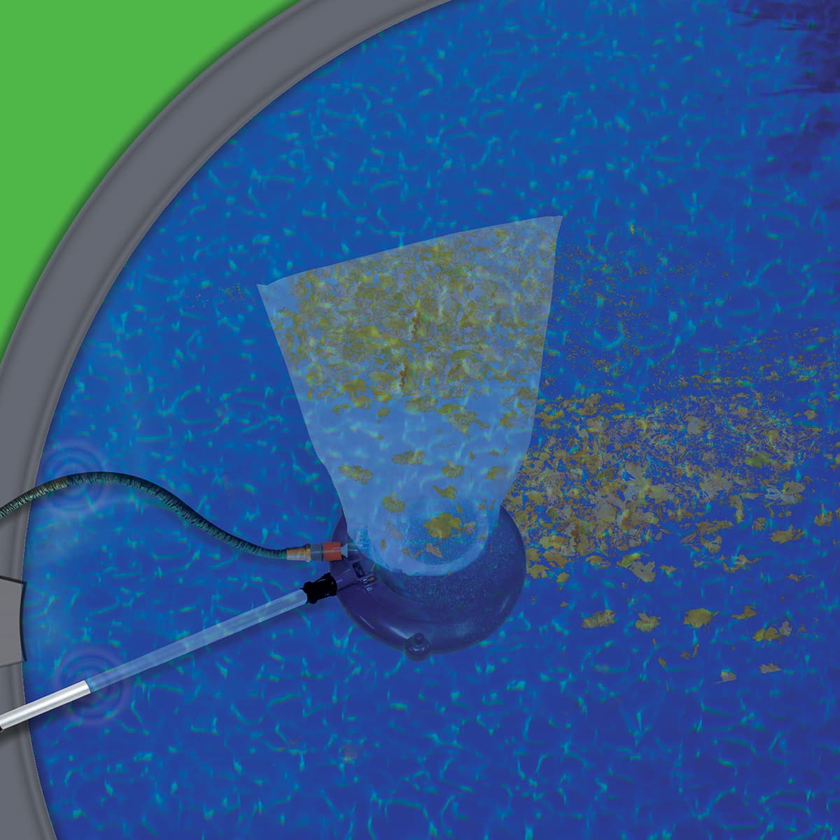 Ramasse-feuilles 38,1 cm sur roues pivotantes