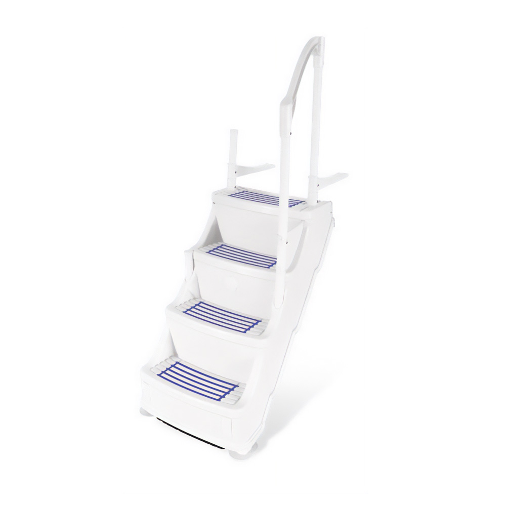 Non-Slip Step for Above-Ground Pool - White
