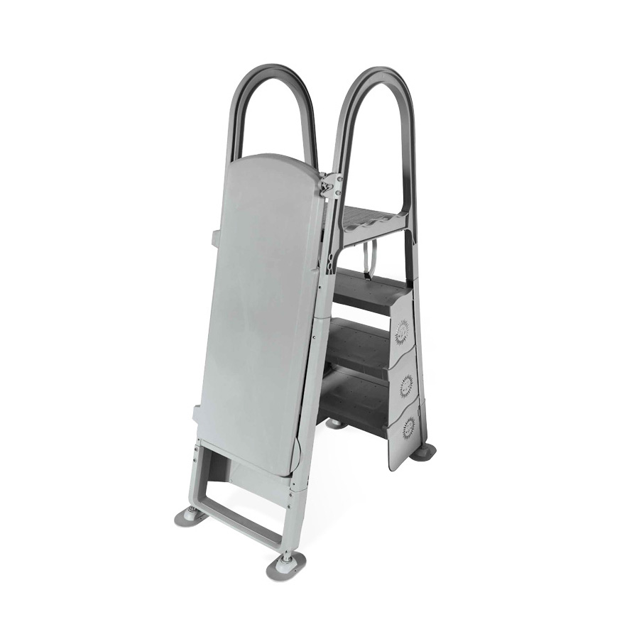 Safety Ladder with Locking Closure - Grey
