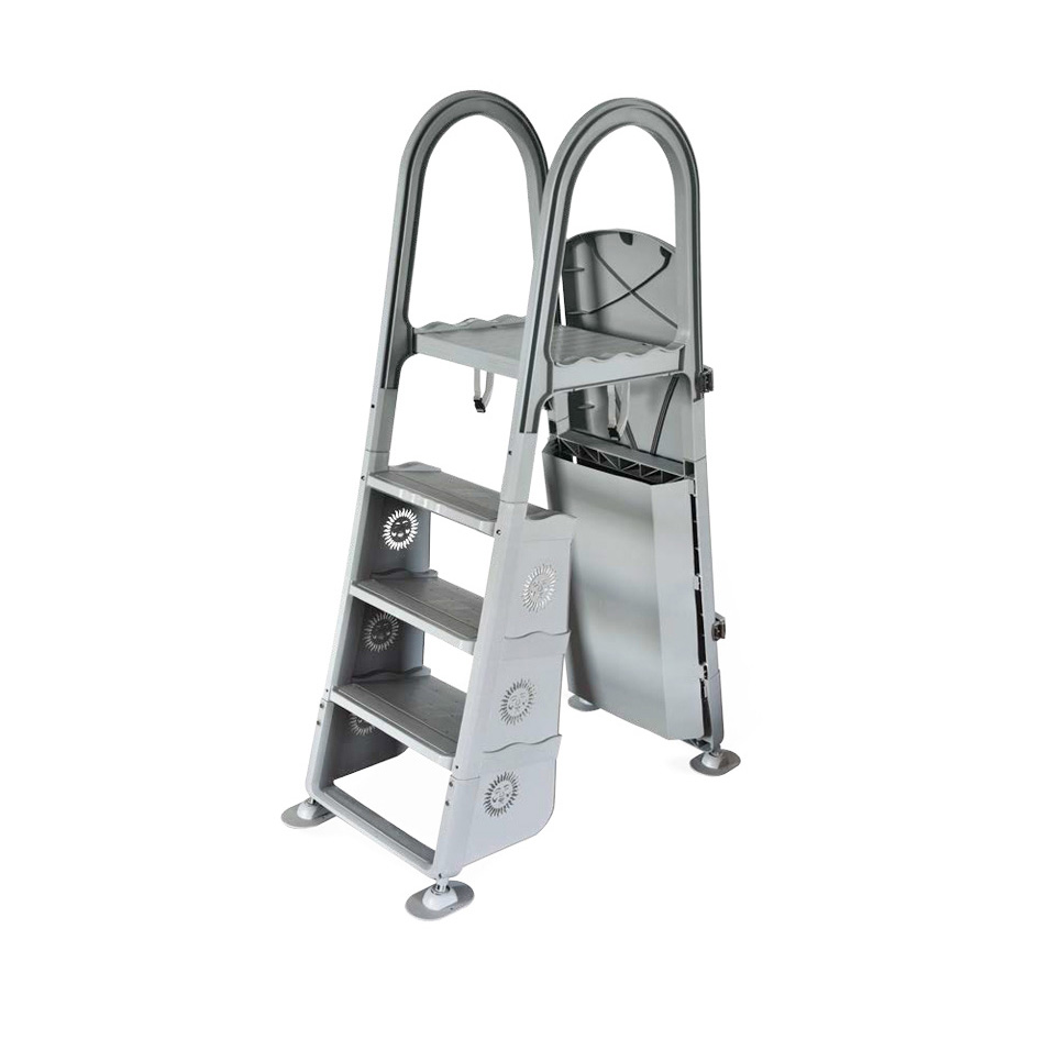 Safety Ladder with Locking Closure - Grey