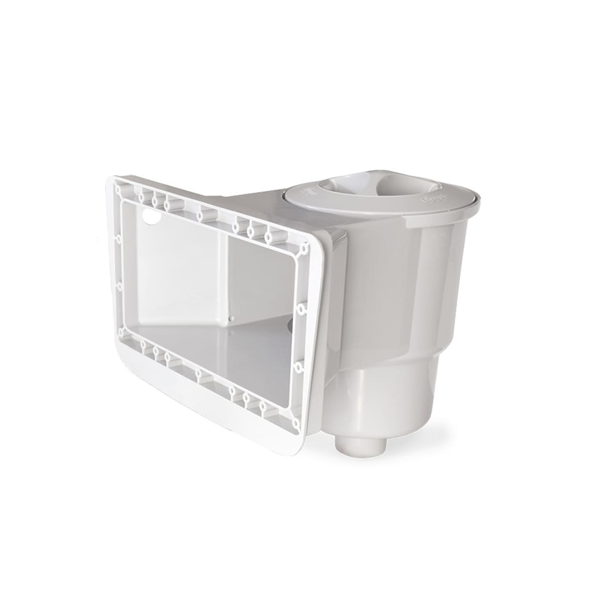 Écumoire murale complète à grande bouche blanche pour piscine eau salée
