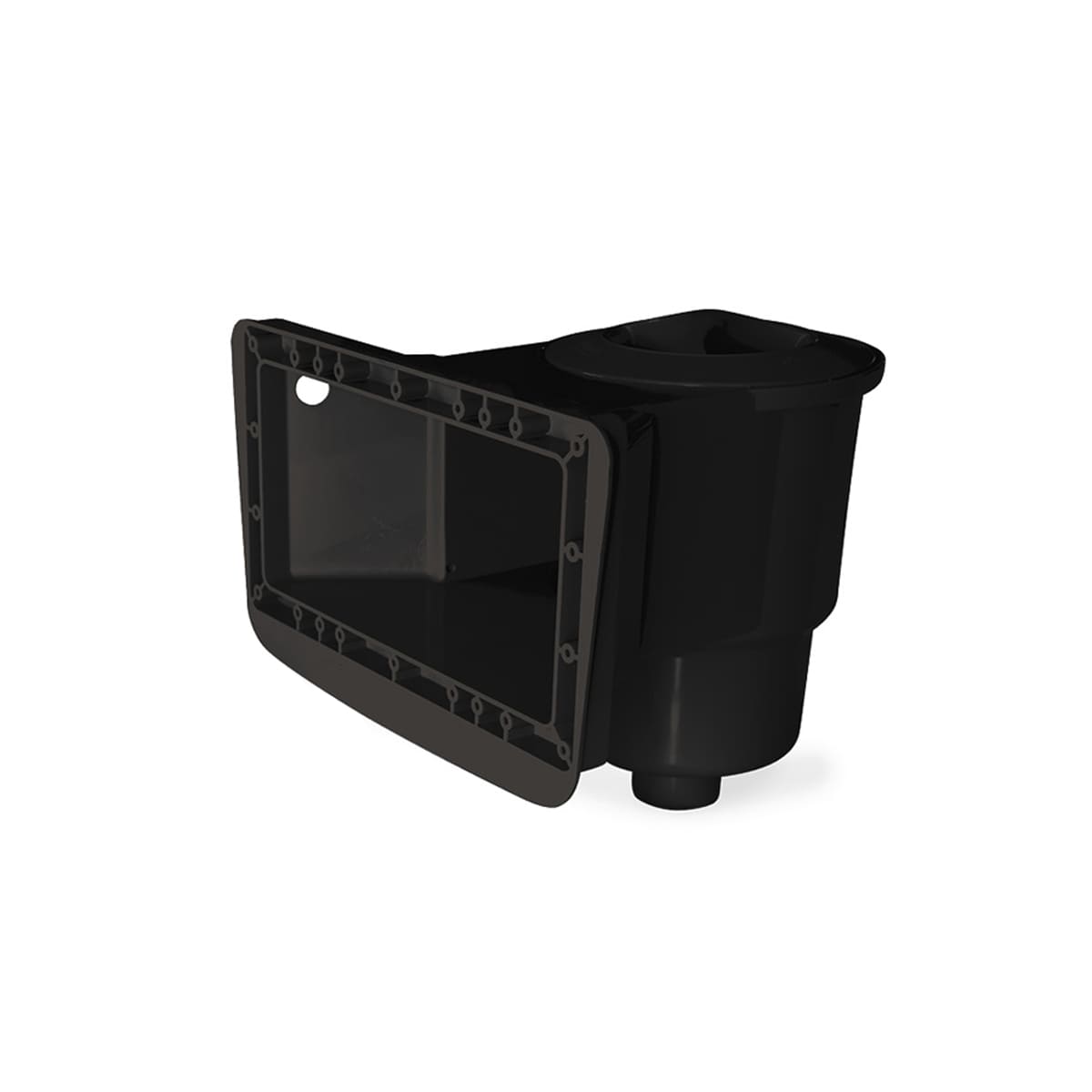 Écumoire murale complète à grande bouche noire pour piscine eau salée