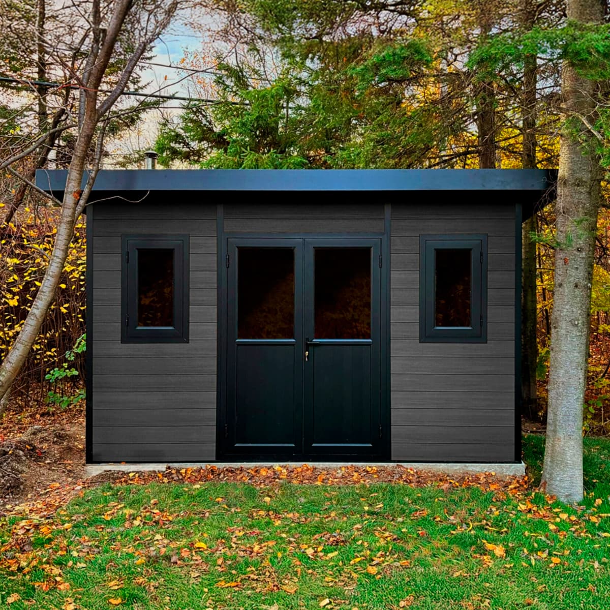 Mistral Shed 12' x 12' Grey Rock