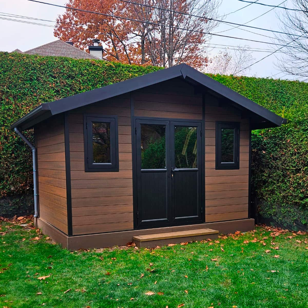 Scandinavian Shed 12' x 10' Walnut
