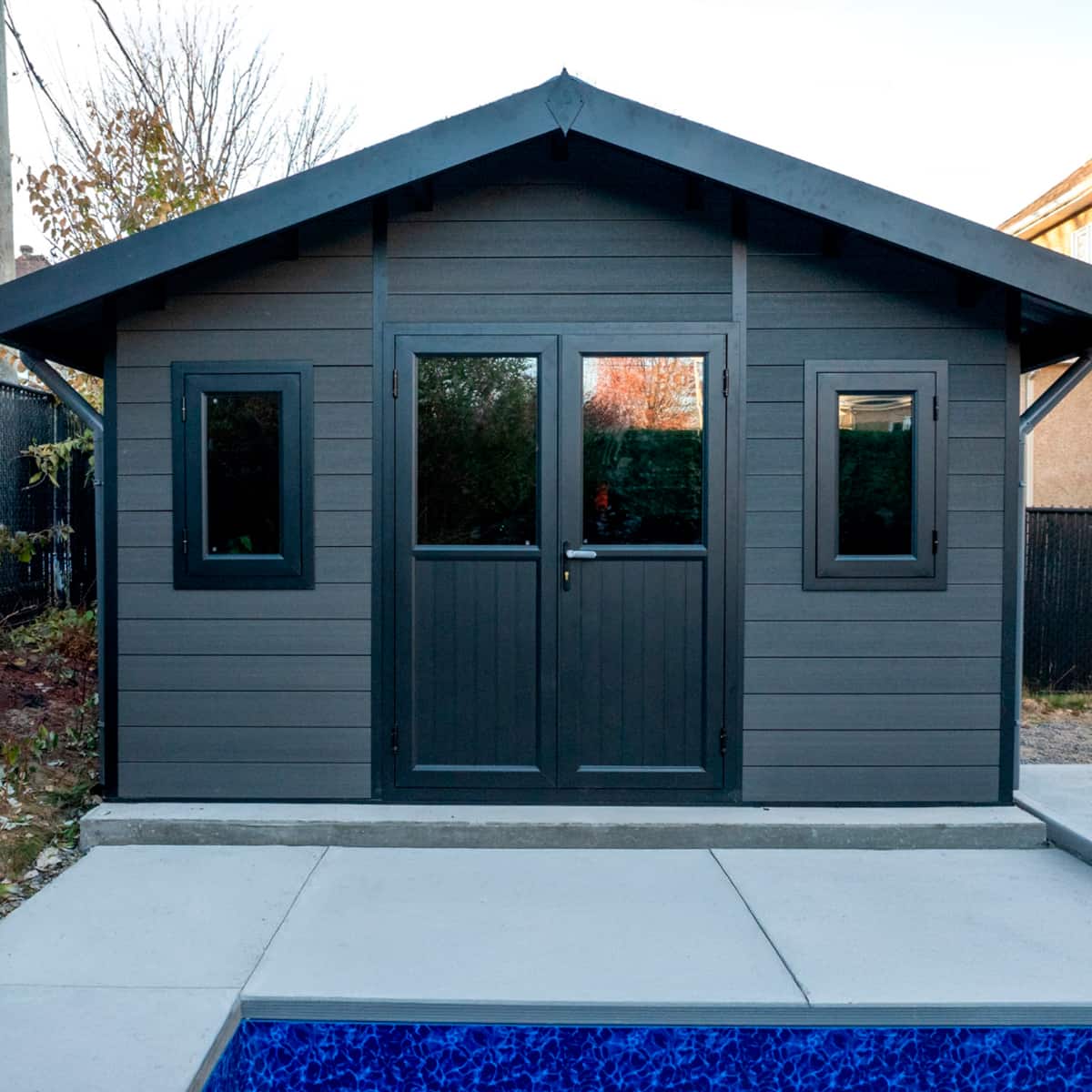 Scandinavian Shed 12' x 10' Grey Rock