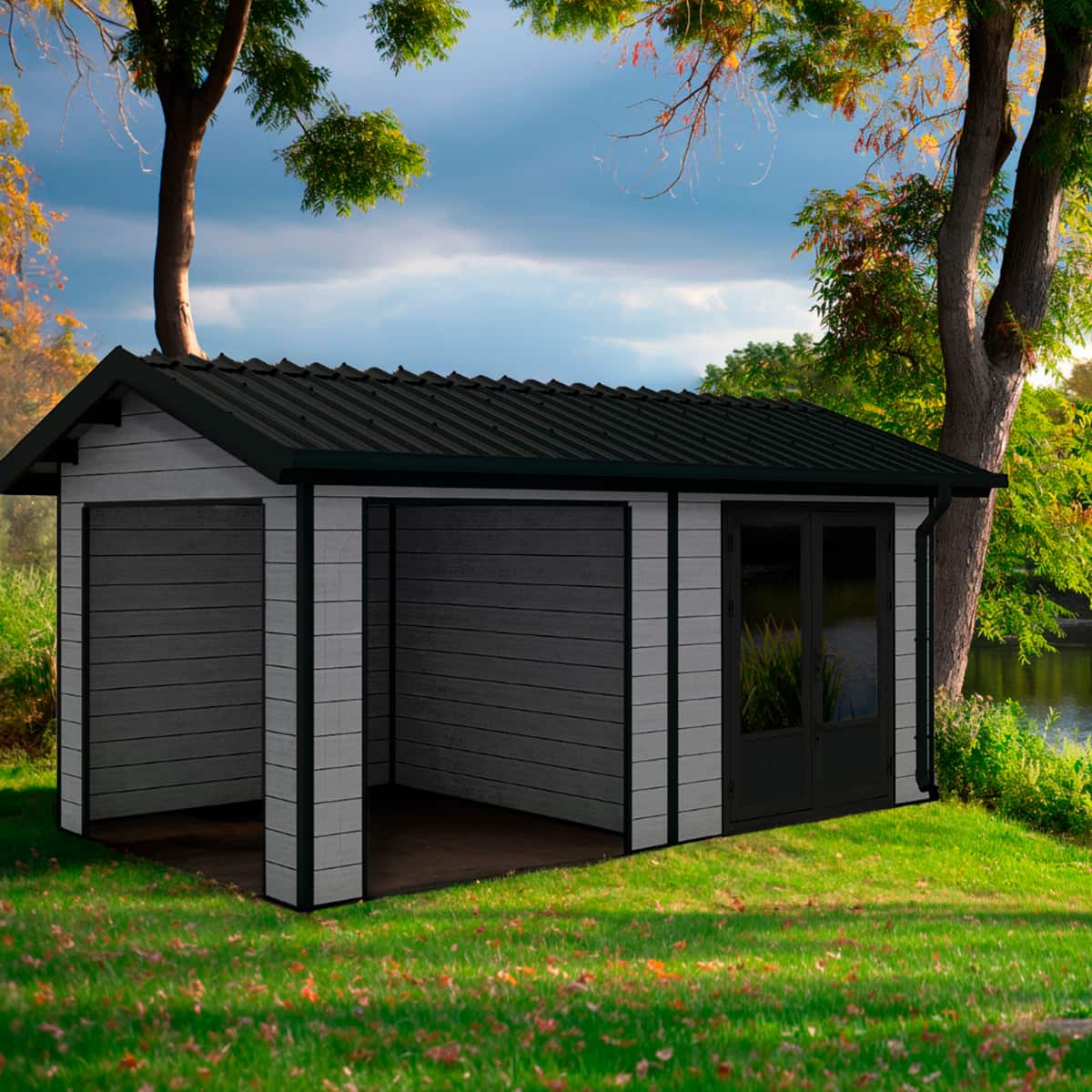 Scandinavian Shed 18' x 10' Nordic Grey