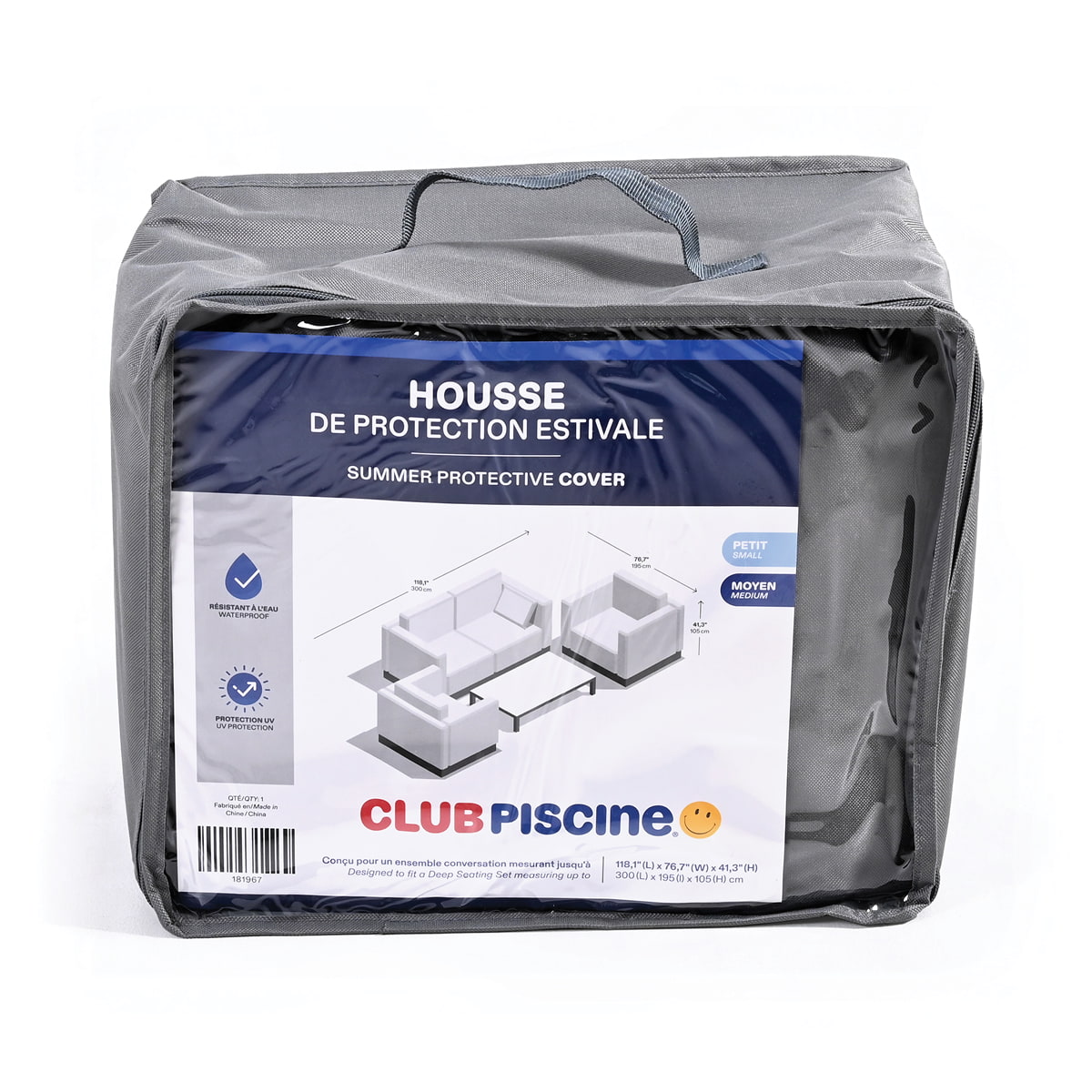 Summer Protective Cover for Loveseat Set - 118.1'' x 76.7'' x 41.3''