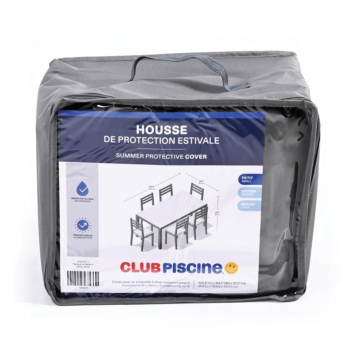 Summer Protective Cover for Dining Set - 103.5'' x 64.1'' x 37.7''