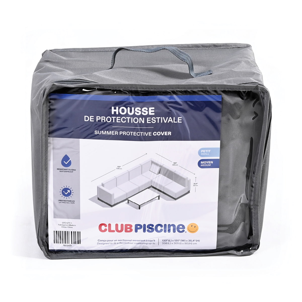 Summer Protective Cover for Sectional Set - 133'' x 120'' x 35.4''