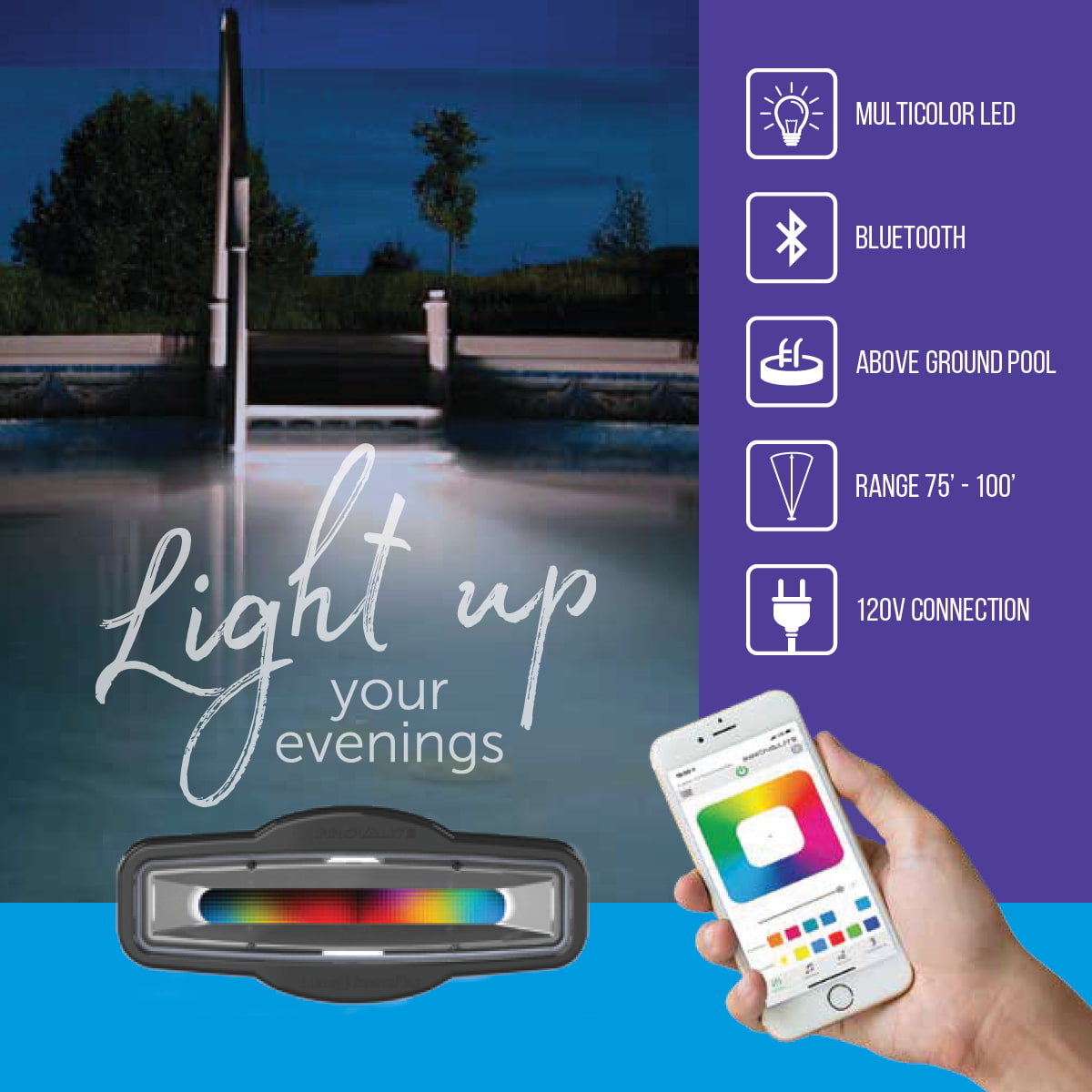 Lumière de marche hors terre