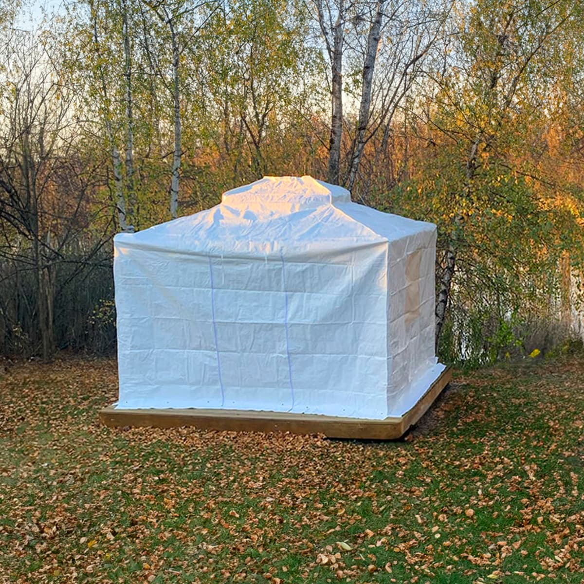 Housse hivernale solarium Phoenix - Blanc 12'x15'