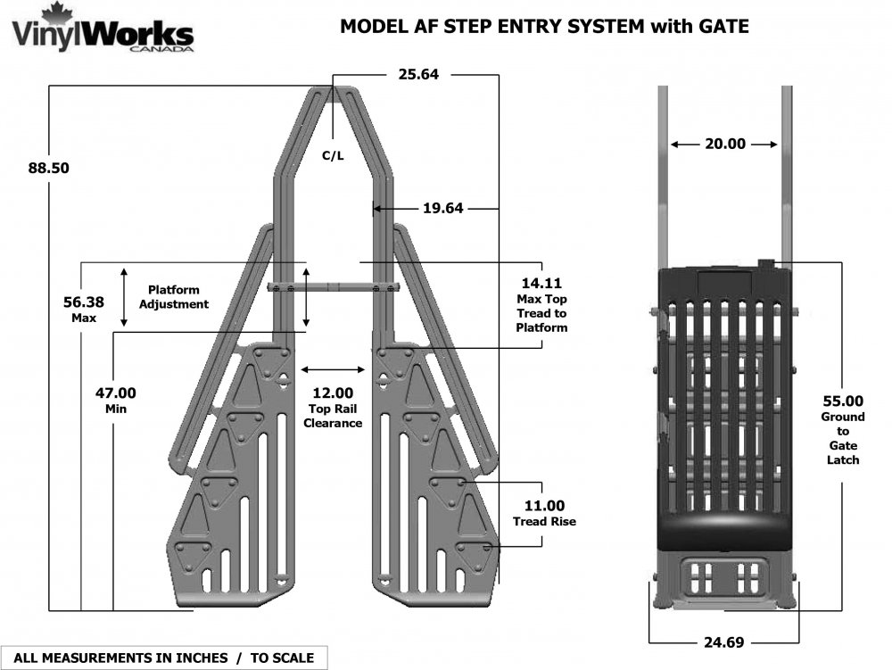 Grand Entry Step, Ladder & Gate (Taupe)