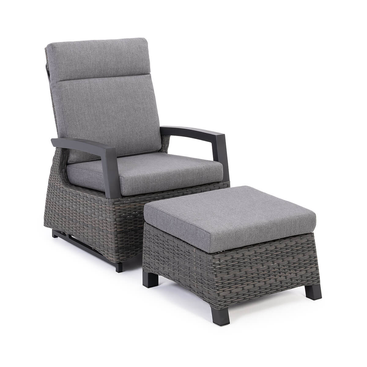 Fauteuil Club inclinable oscillant Prato - Anthracite