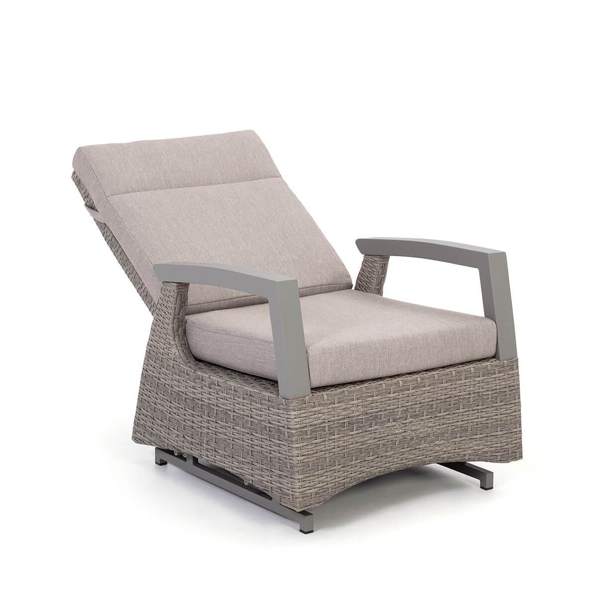 Fauteuil Club inclinable oscillant Prato - Taupe