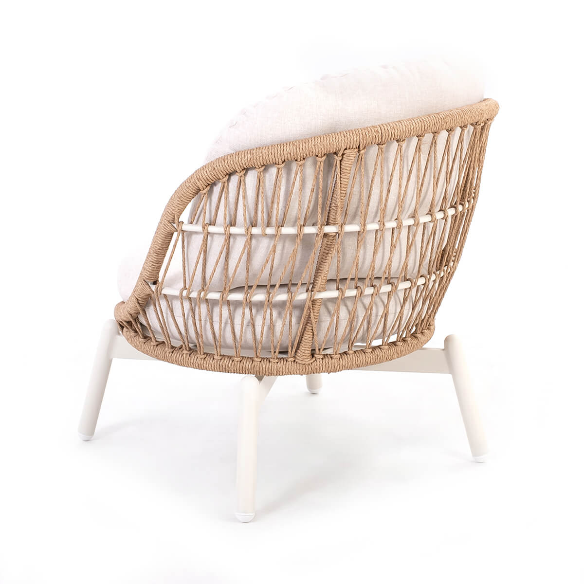 Fauteuil Kaya pivotant simple -  Crème