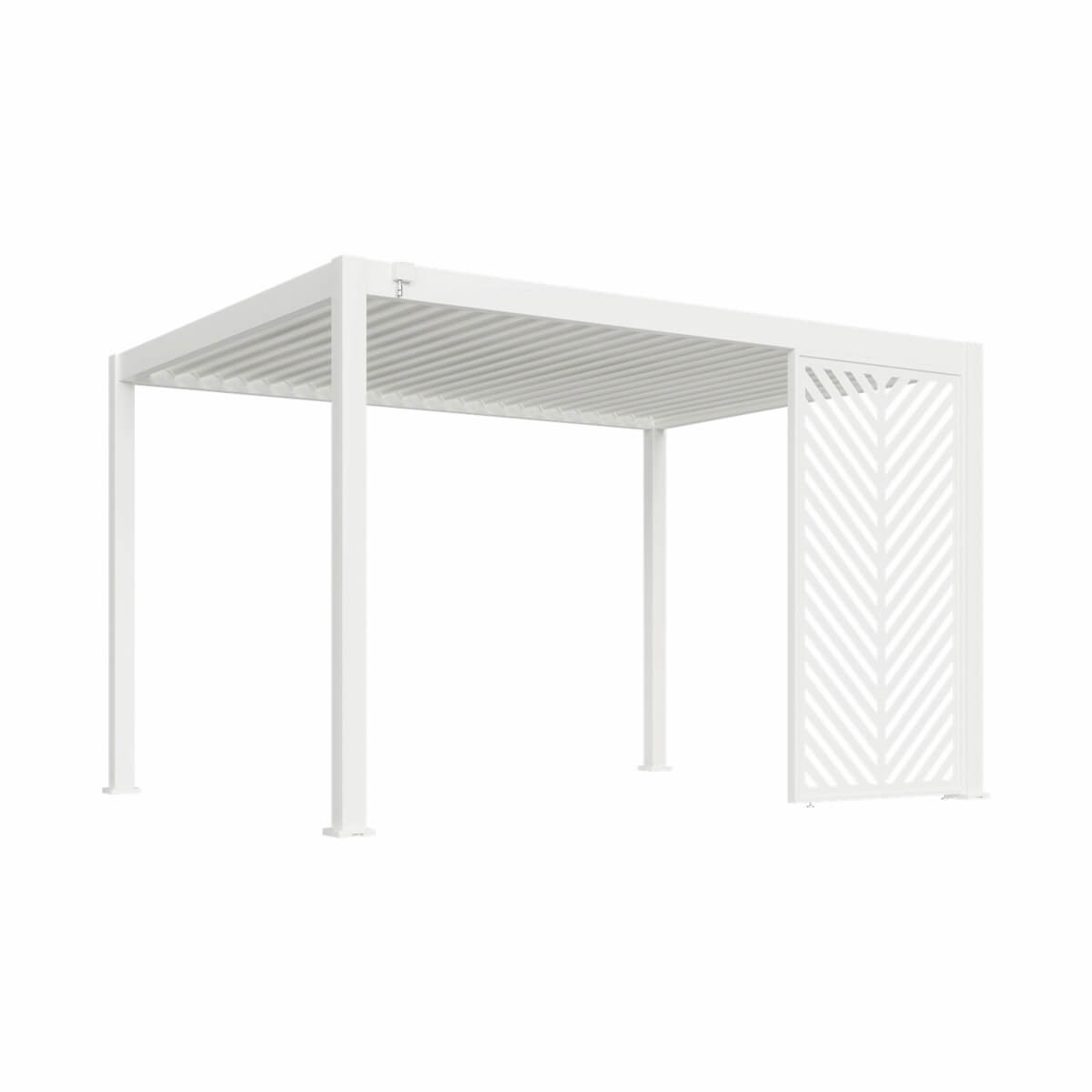 Decorative Chevron Panel 13' - White