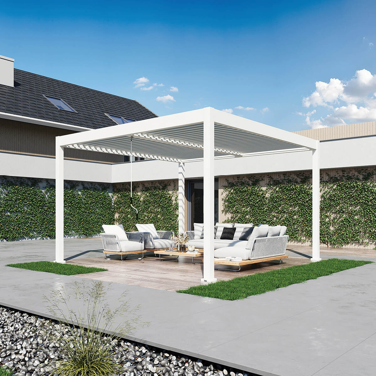 Pergola Ombrella Intro Duo - White
