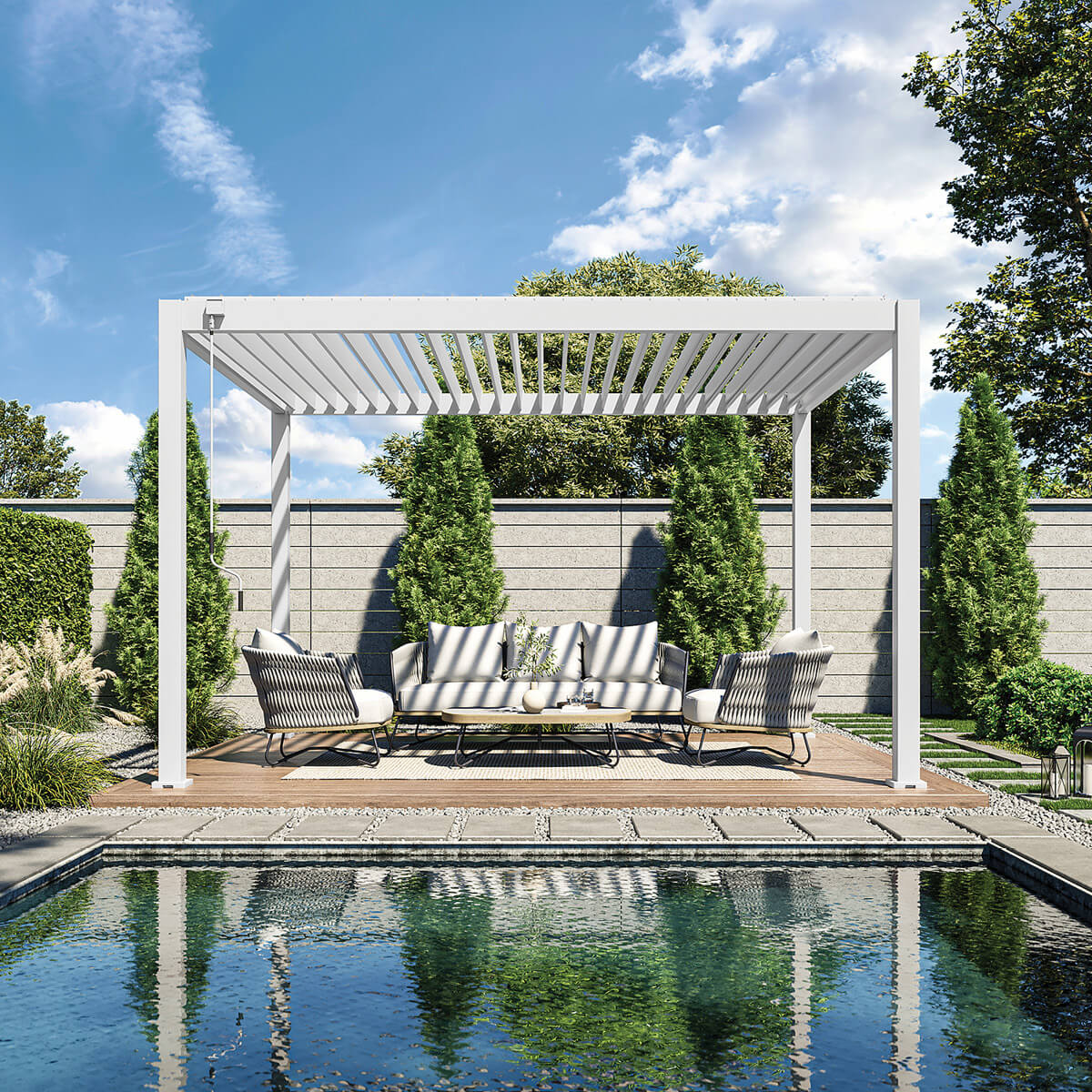 Pergola Ombrella Intro Plus 10'x13' - White