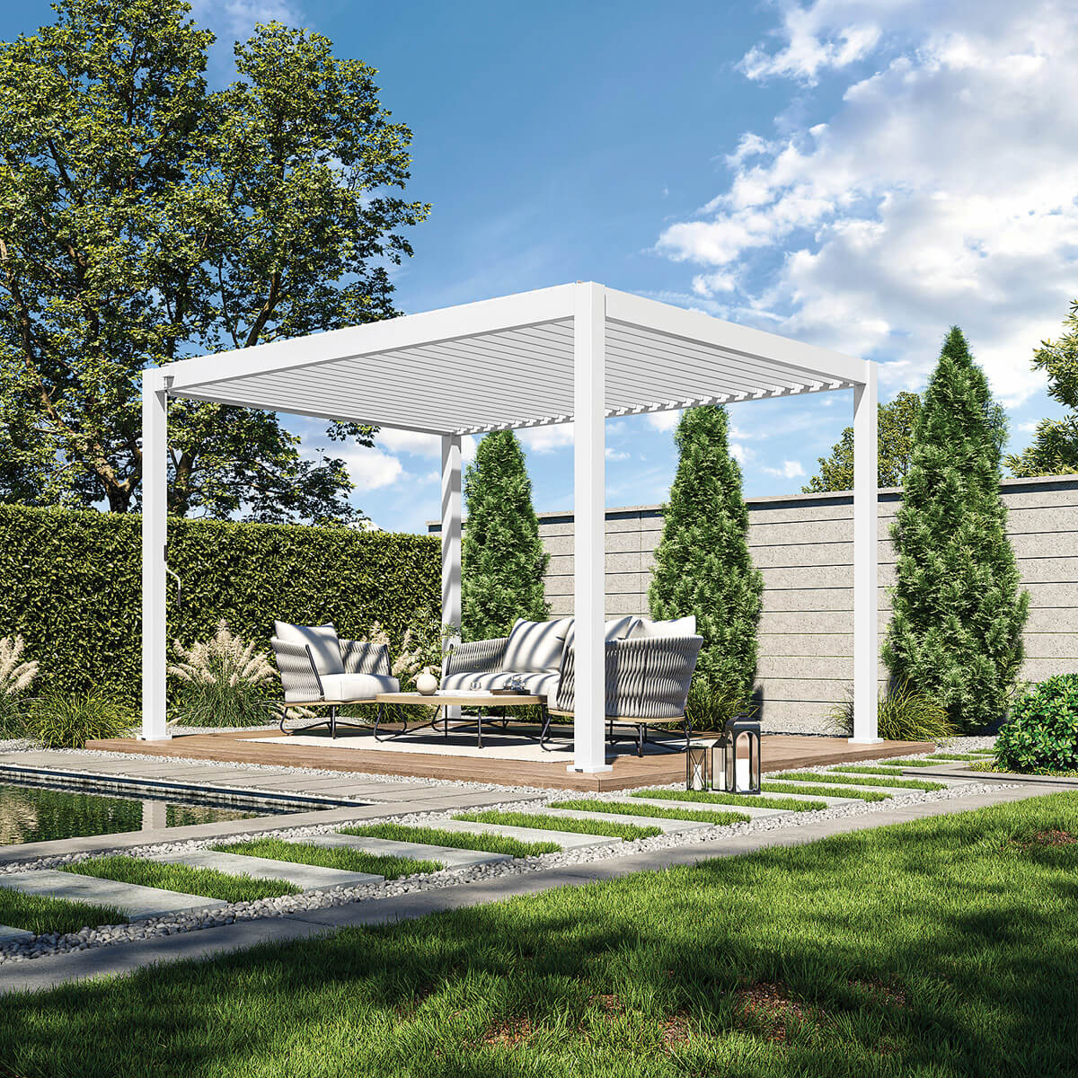 Pergola Ombrella Intro Plus 10'x13' - White