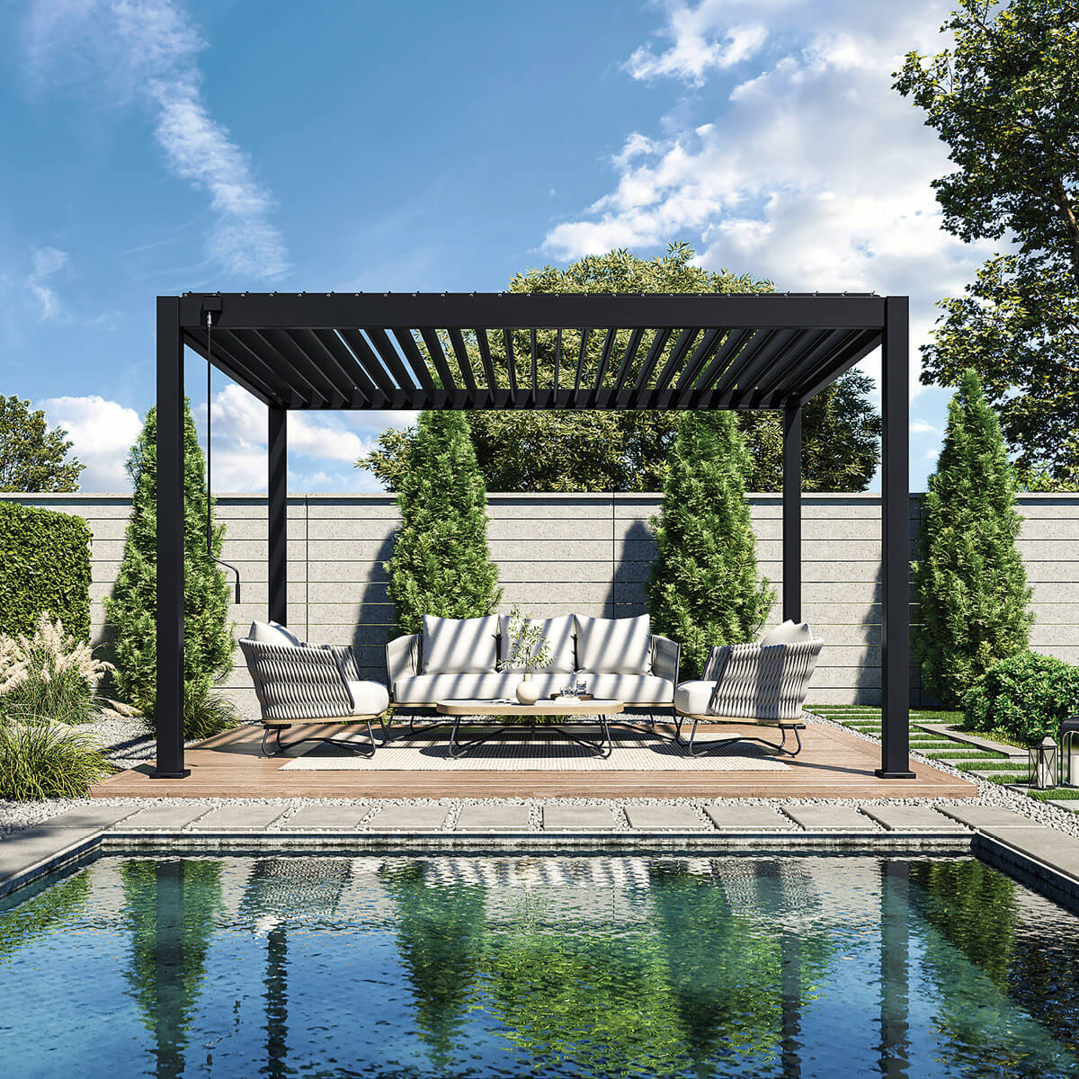 Pergola Ombrella Intro Plus - Black