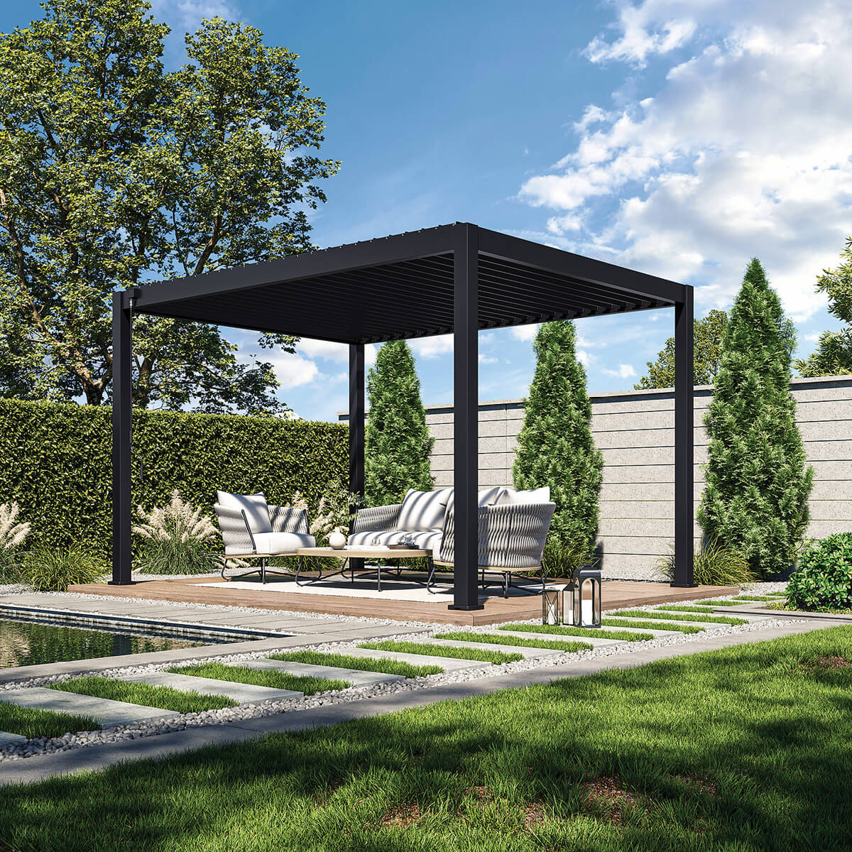 Pergola Ombrella Intro Plus - Black