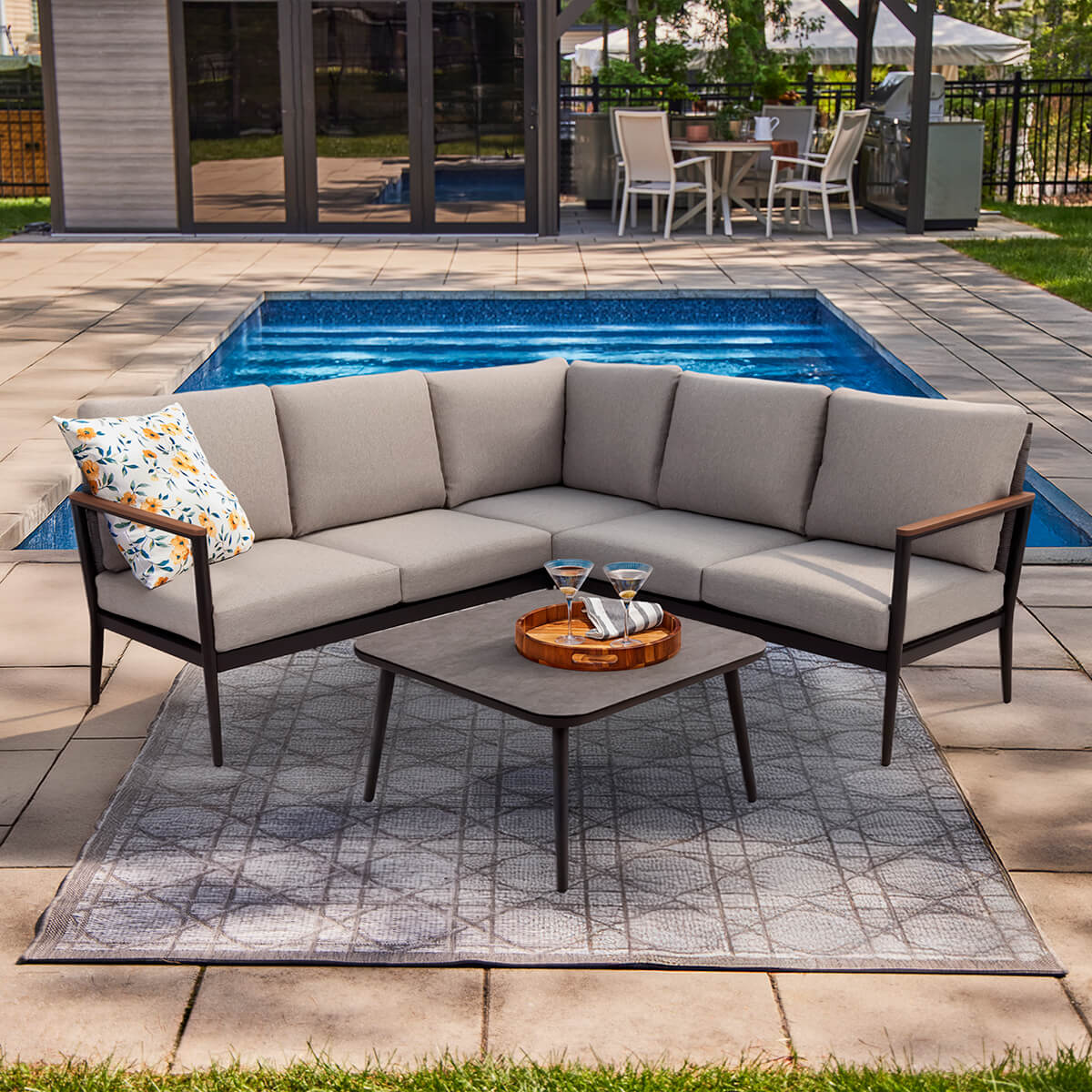 Sectionnel 3 morceaux Bengal - Charbon