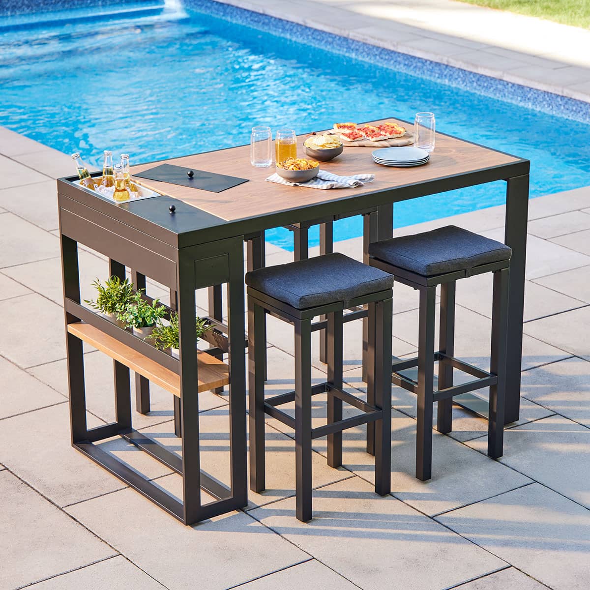 Table de bar - 2 seaux