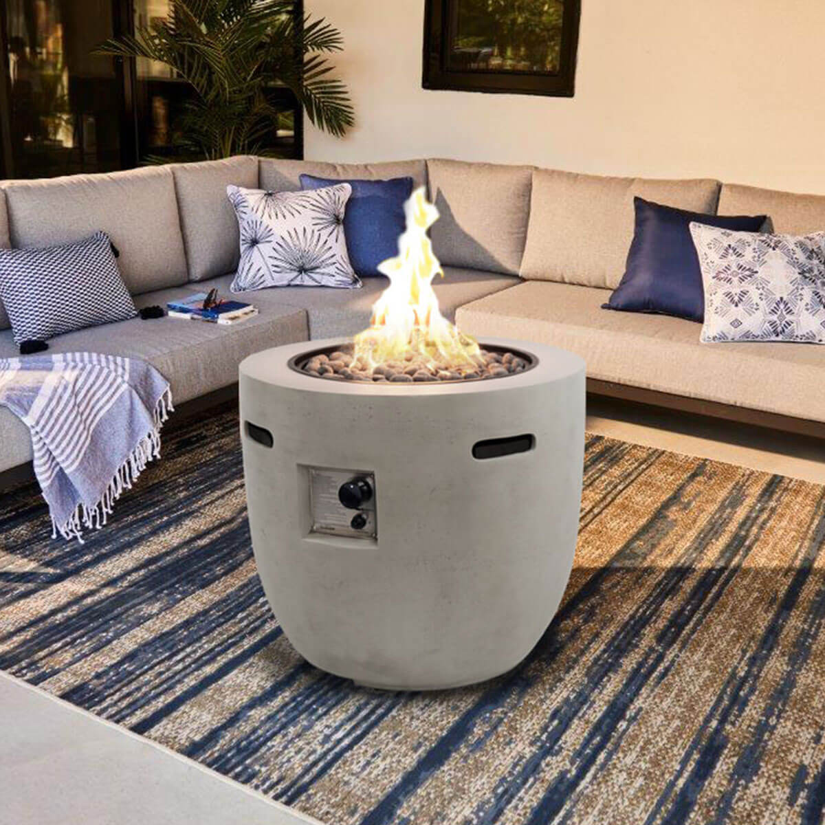 Euro Fire Table - Taupe