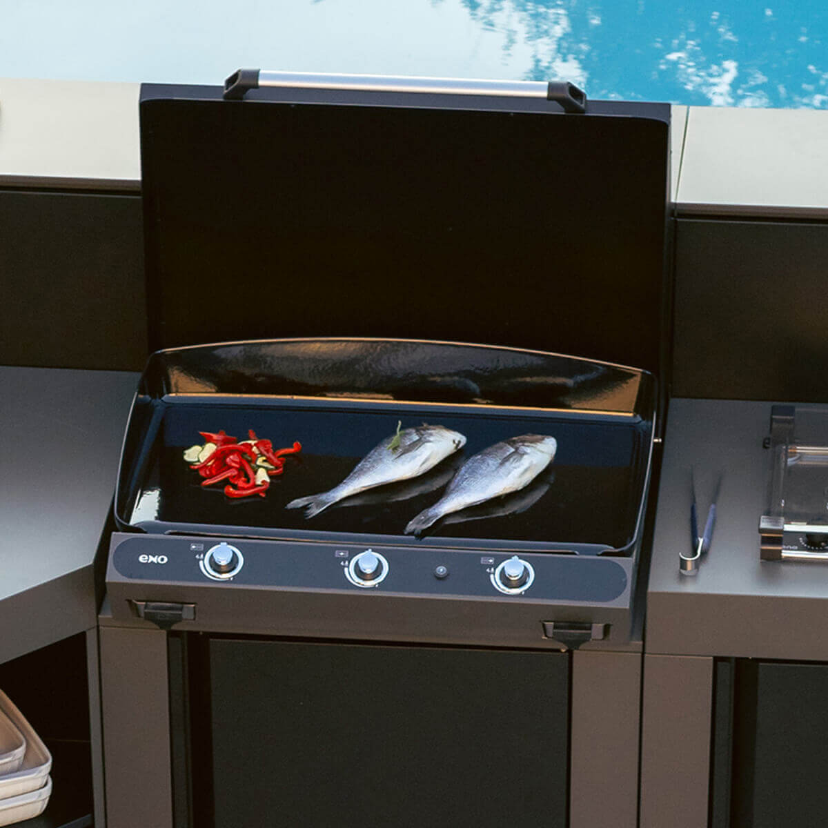 BERGERAC 3000 Gas Plancha – Cargo Grey