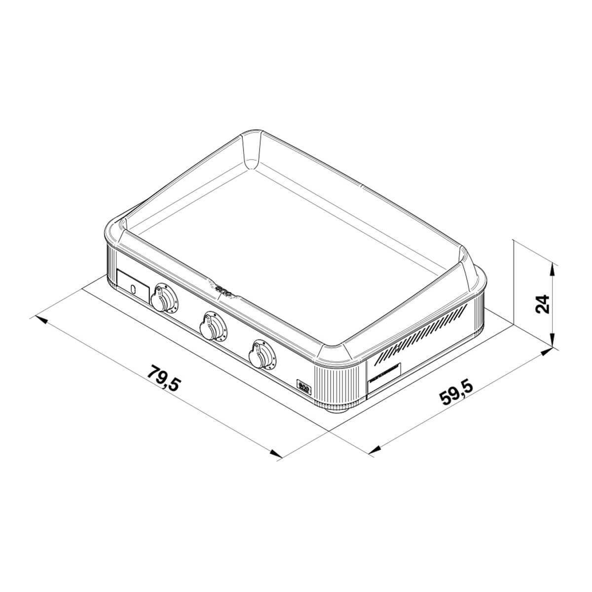 ENOSIGN 80 – Gas Plancha Navy Blue