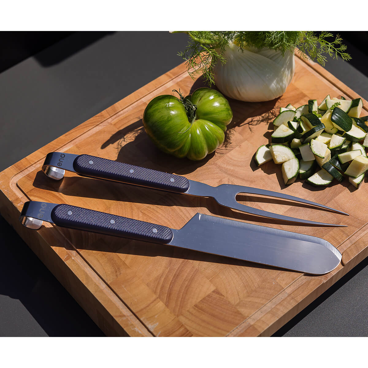 Carving Knife and Fork Set – Stainless Steel
