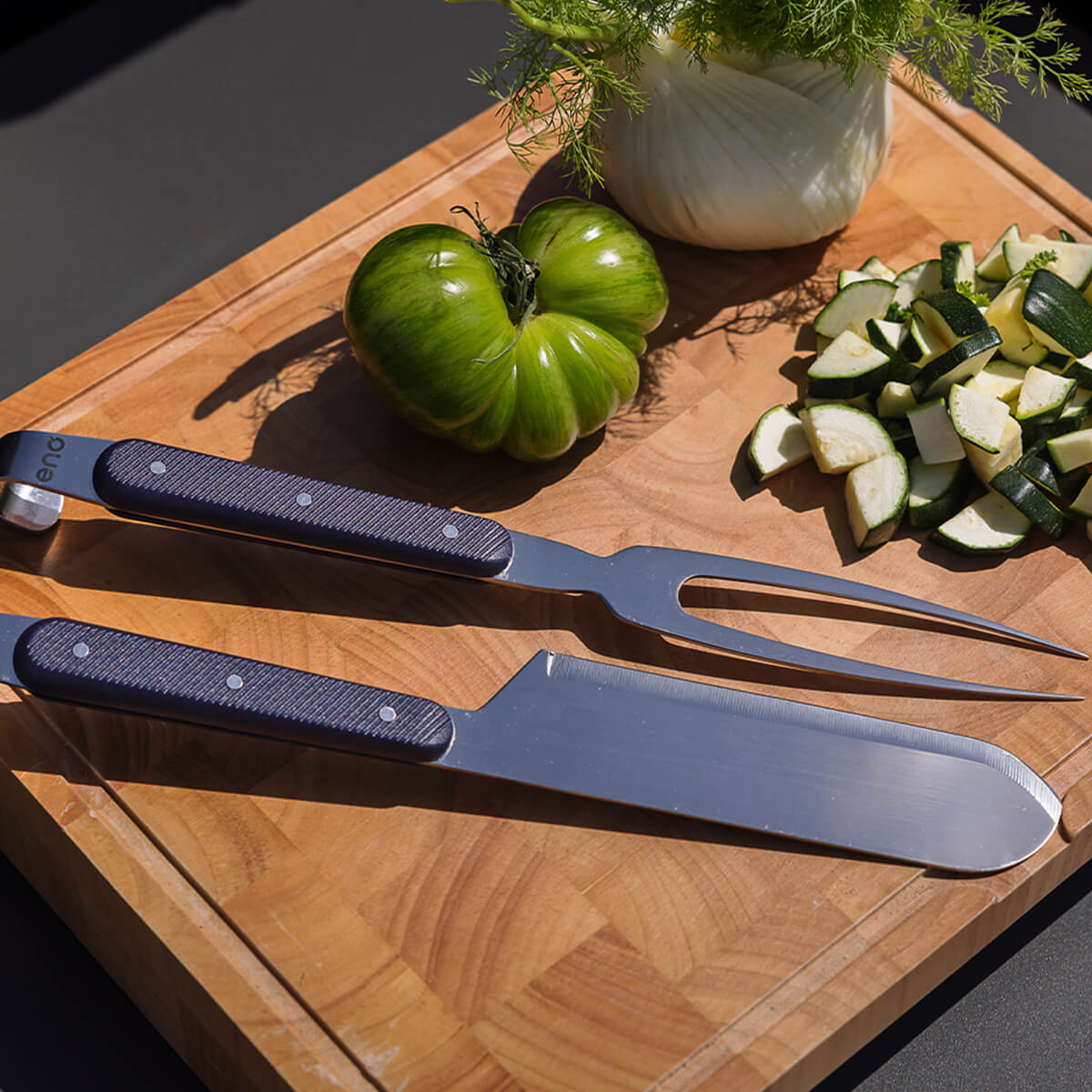 Carving Knife and Fork Set – Stainless Steel