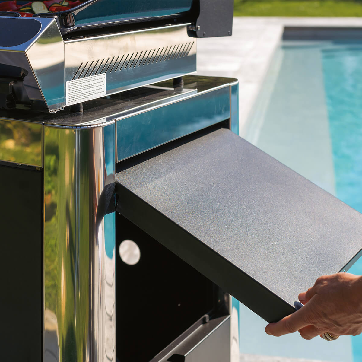 Achille Trolley for Plancha – Stainless Steel