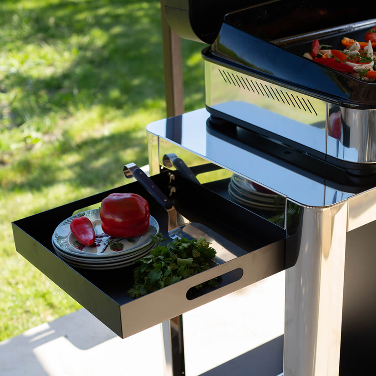 Achille Trolley for Plancha – Stainless Steel