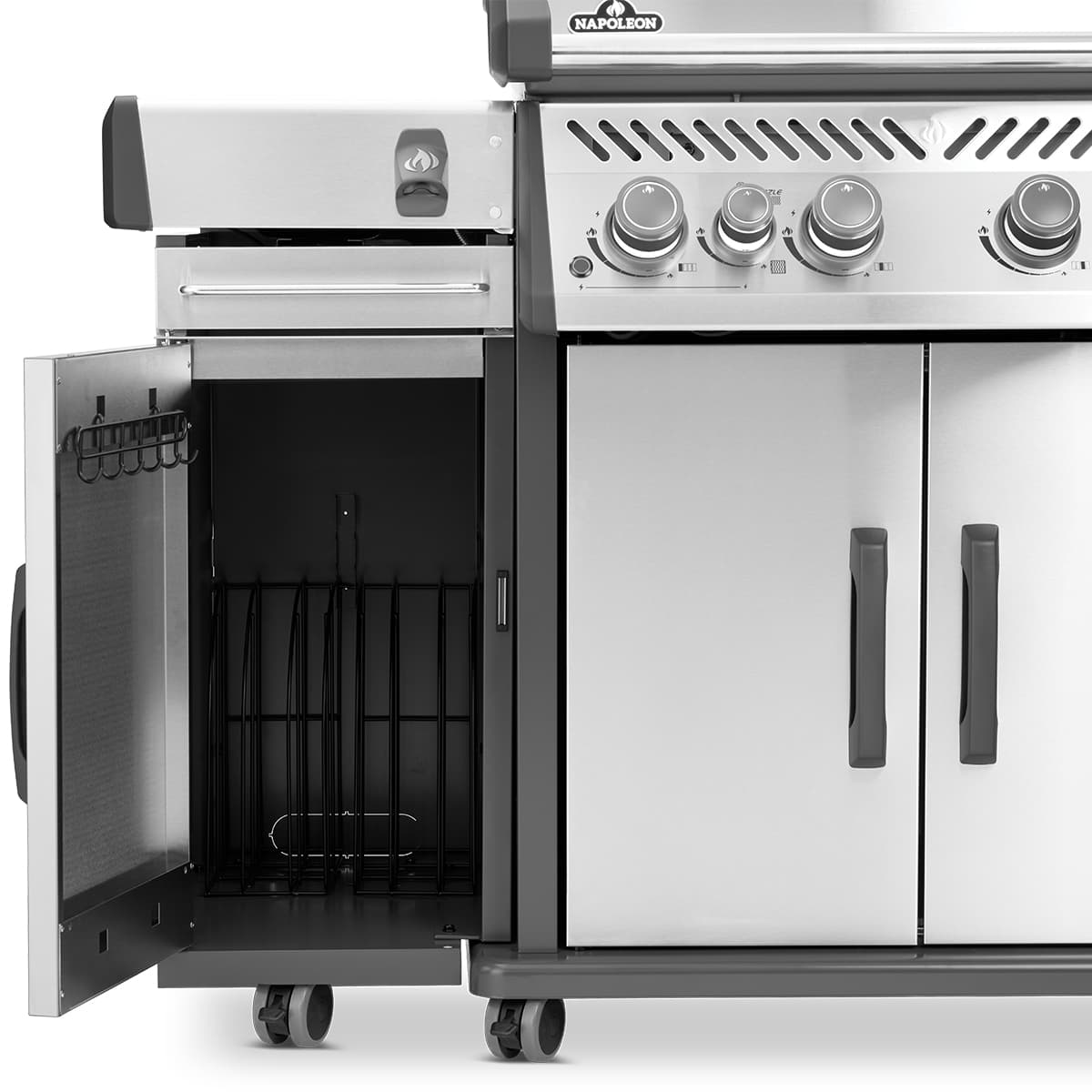 Cabinet de rangement en acier inoxydable – Noir mat