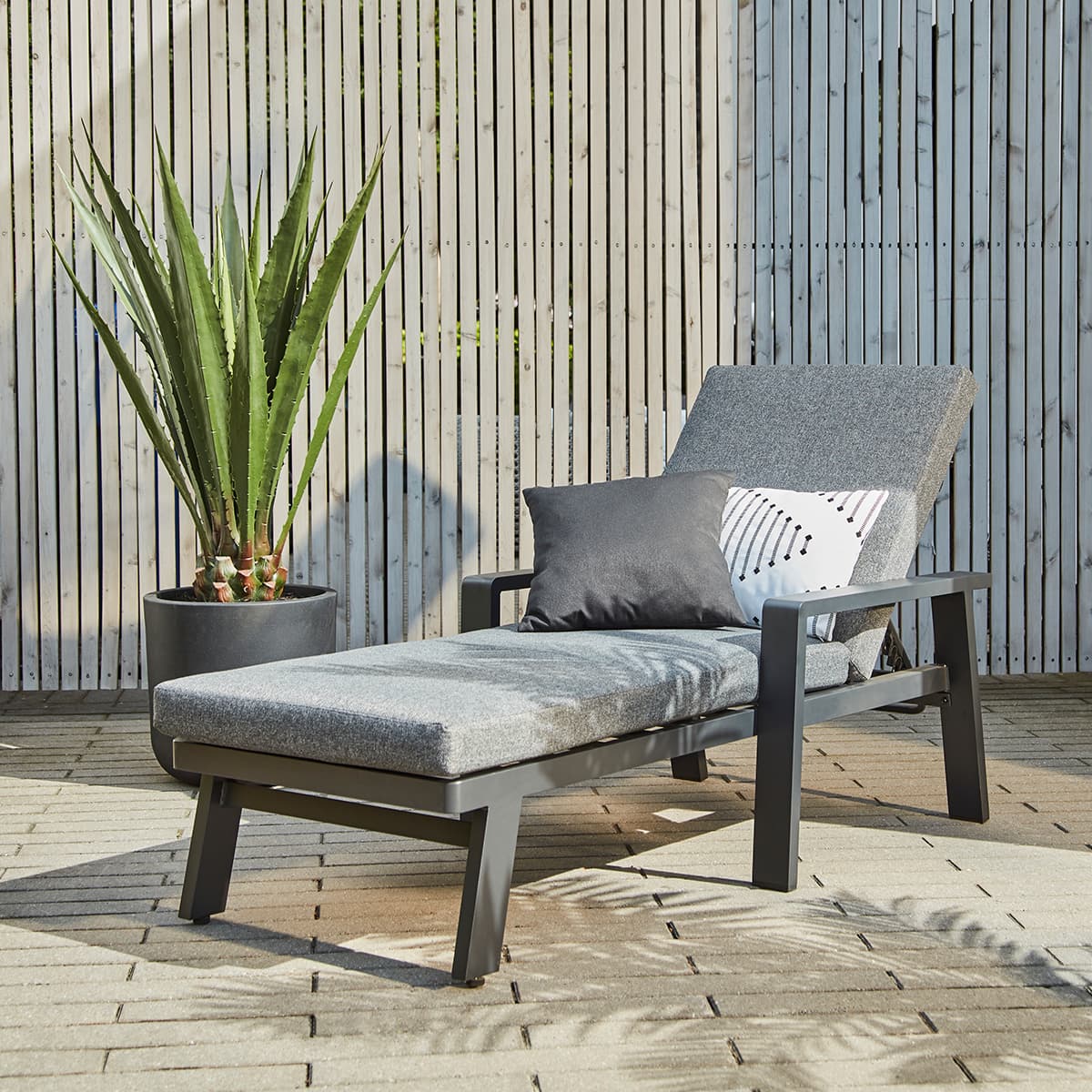 Chaise longue Soglio - Noir