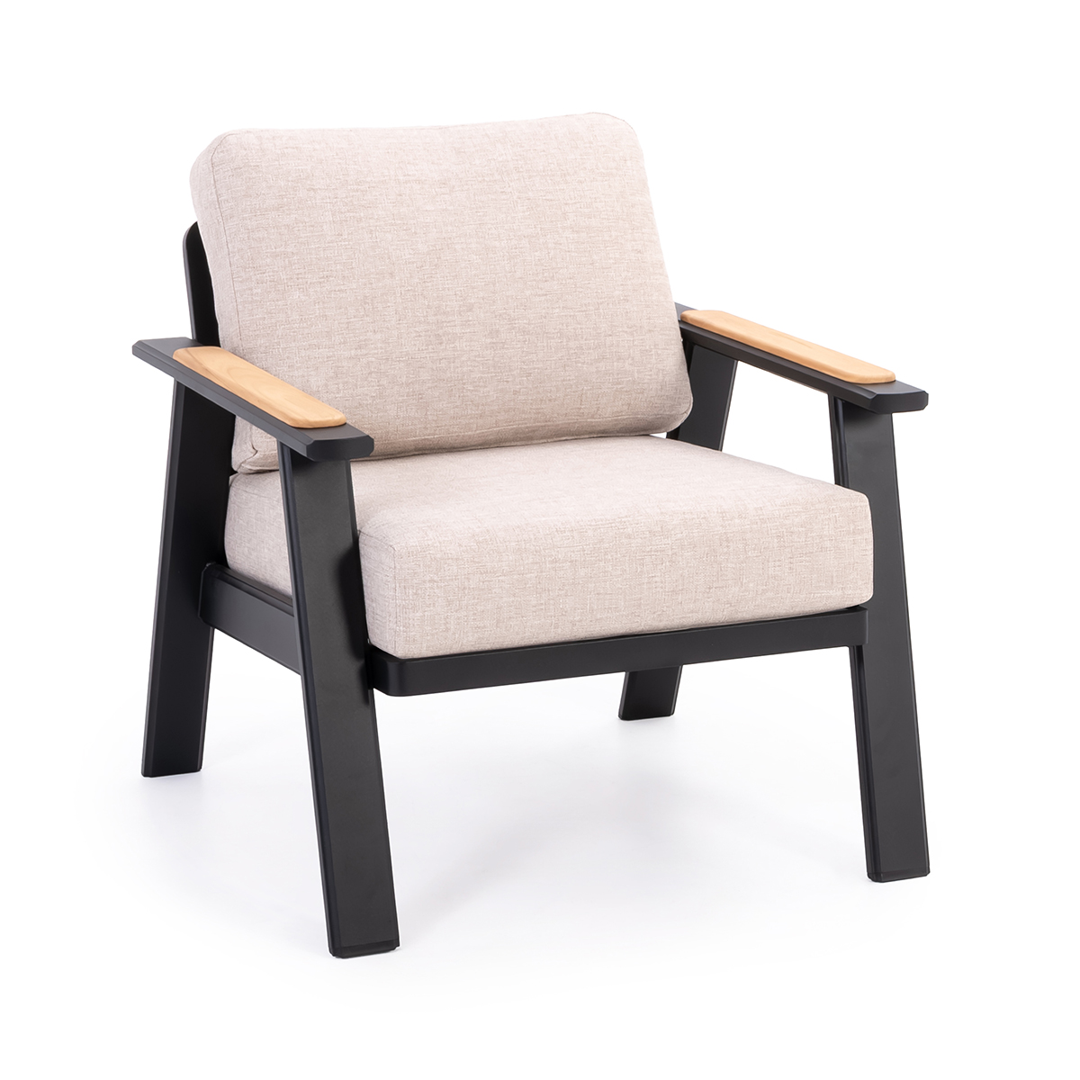 Ensemble conversation Allie 4 morceaux - Noir