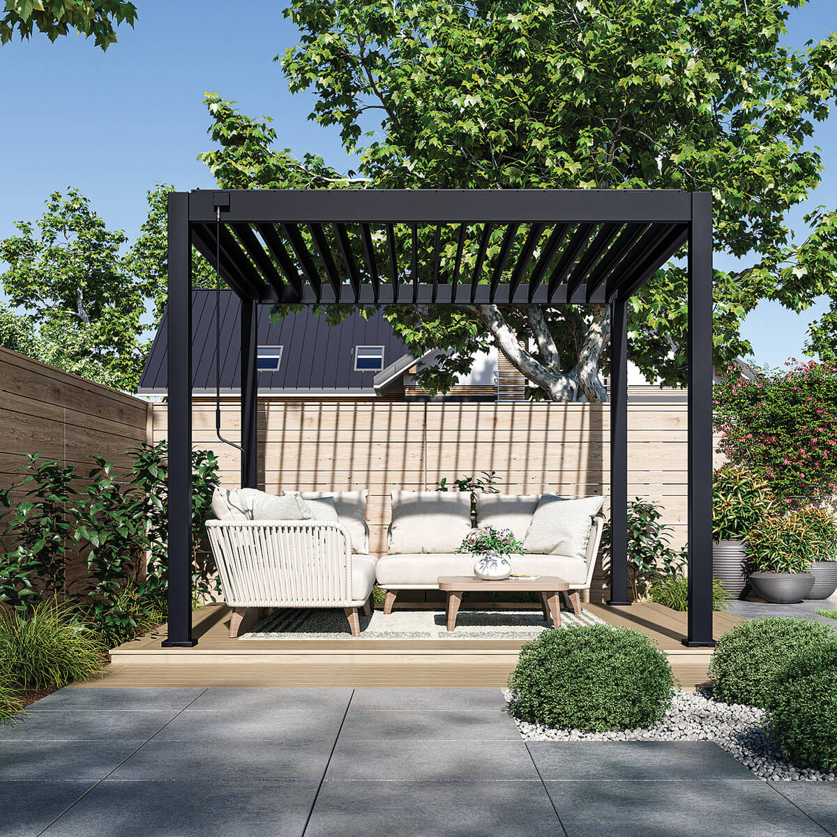 Pergola Ombrella Intro Plus 10'x10' - Black