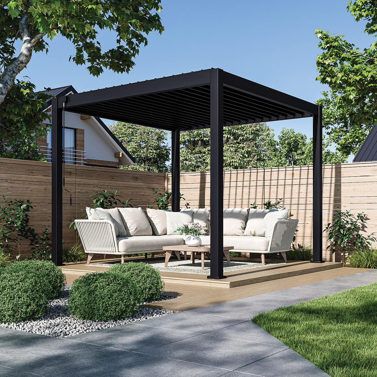 Pergola Ombrella Intro Plus 10'x10' - Black