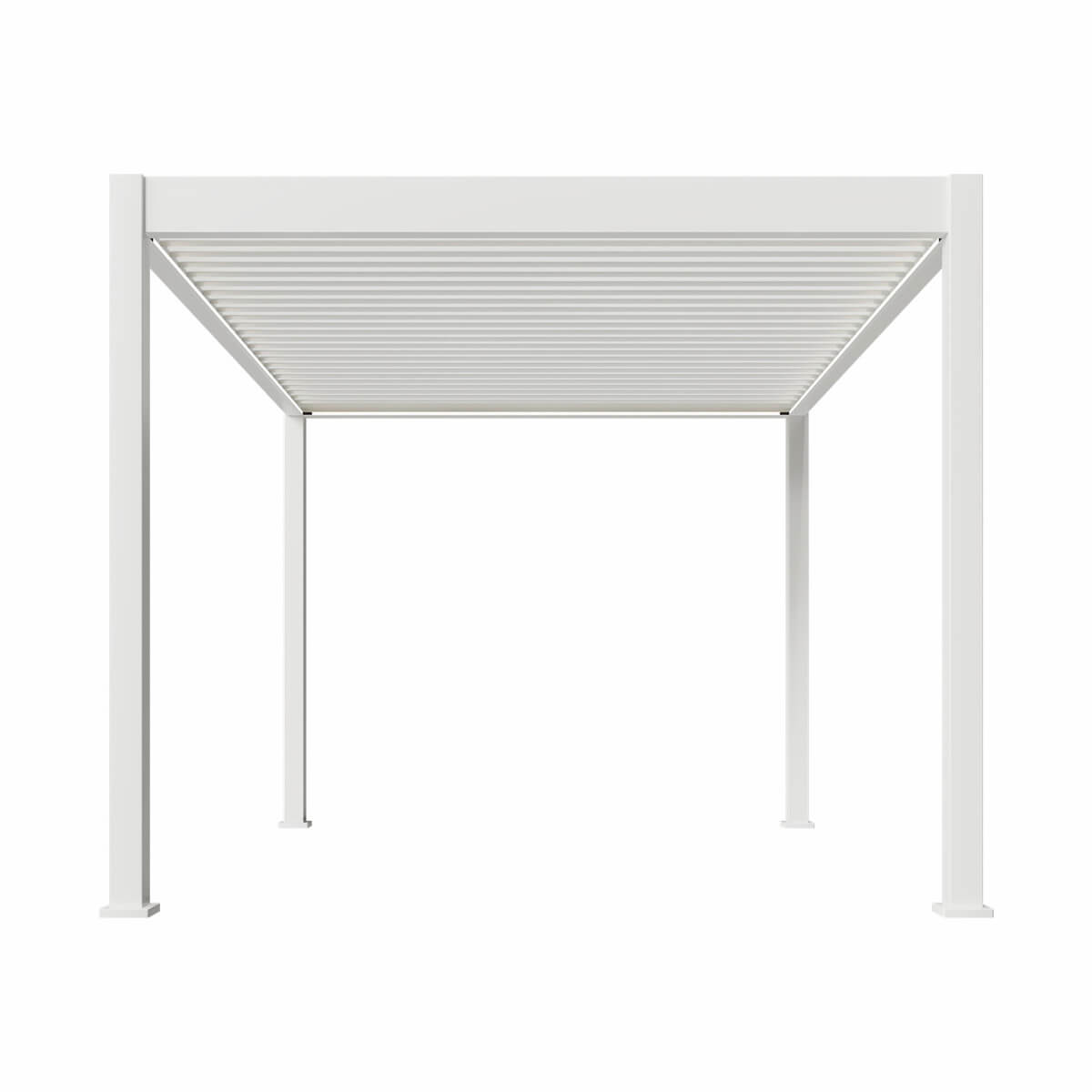 Pergola Ombrella Intro Plus motorisée avec Led 10'x13'- Blanc